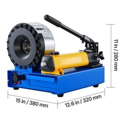 High Pressure Hydraulic Hose Crimper, Manual Hose Crimping Tool with 8 Dies &