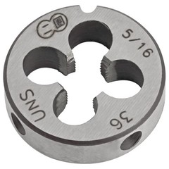 5/1636 UNS HSS Tap Die Set 5/16&times;36 Machine Thread Round Right Hand