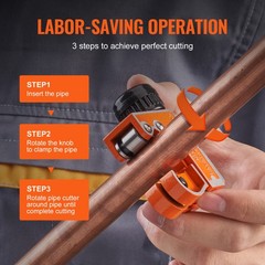 VEVOR Mini Cutter Copper Pipe Cutter 1/8&Prime;-1-1/8&Prime;O.D. for Aluminum Plastic