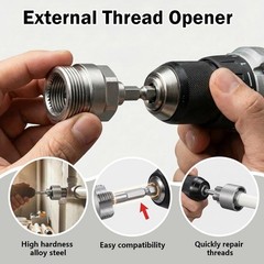 PVC Pipe Tapping Threading Tool Premium Carbon Steel Plumbers Plumbing Kit