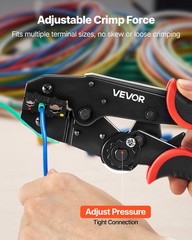 VEVOR Crimping Tool Ratcheting Wire Crimper 22-10 AWG for Electrical Terminals