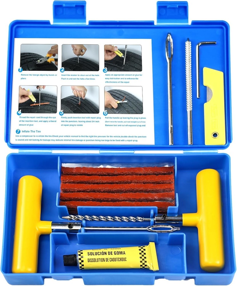Tire Repair Kit with Plugs, Tire Plug Kit Heavy Duty Professional for Car, AT&hellip;