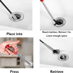 118&Prime; Flexible Grabber Claw Tool Reacher, Drain Snake Hair Drain Clog Tool wit&hellip;