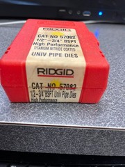 ridgid 57082 BSPT Gold high performance titanium nitride coated pipe dies