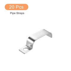 20Pcs Pipe Strap, 304 Stainless Steel Pipe Support Strap Fit for 1-3/16in(30mm)