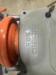 Ridgid 535 Electric Pipe Threading Machine W 2 Extra Die Heads Works Great Notes
