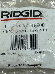 3-PIECE RIDGID 46500 REAR CENTERING JAW SET USE WITH 15682, 15722, 41855