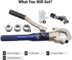 Hydraulic Copper Press Tool with 1/2&Prime;,3/4&Prime; and 1&Prime; Jaw Copper Pipe ProPress Cr&hellip;