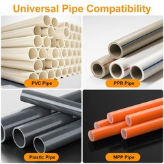 3pcs Pipe Threading Kit PVC PPR Thread Cutter Internal External Die + Step Drill