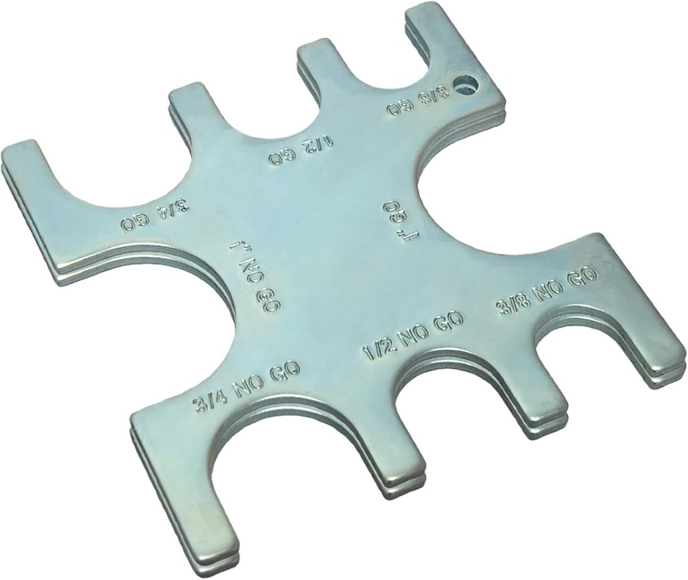 23080 PEX Crimp Tool Go/No-Go Gauge, Compatible with SharkBite 3/8 Inch Plumbing