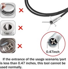 116&Prime; Drain Snake, 4-Claw Flexible Grabber Claw for Sink/Shower/Bathtub, Narro&hellip;