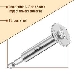Bates- PVC Pipe inside Cutter with 4 Saw Blades, 1/4&Prime; Hex Shank, 1-1/4&Prime; & 1-3/4&Prime;