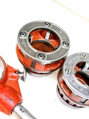 Ridgid 12-R 1/2&Prime; to 2&Prime; Pipe Threader Set Die Heads Ratchet Cutter Reamer 12R #1