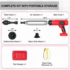 Cordless Plunger for Milwaukee 18V Battery (No Battery),High Pressure Drain U&hellip;