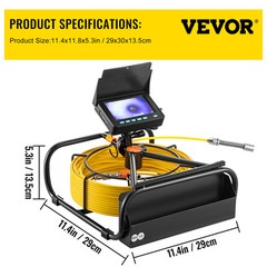 164FT/50M Sewer Camera HD Drain Pipe Inspection Camera 4.3 In LCD Monitor