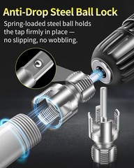 3PCS Internal & External Set, 1/2&rdquo; 3/4&rdquo; 1&rdquo; PVC Plastic Pipe Threader Kit, &hellip;