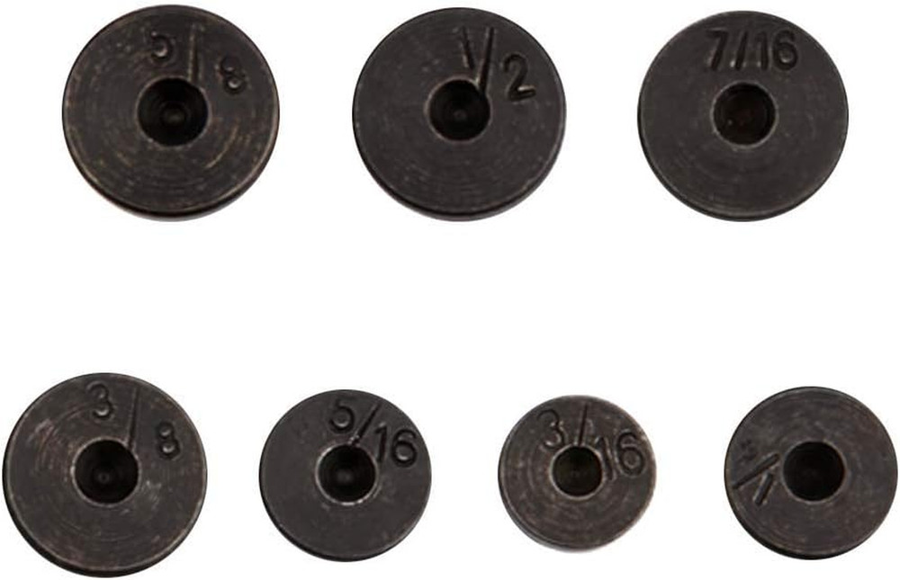 Double Flare Tool Adapters 7 Pcs 3/16, 1/4, 5/16, 3/8, 7/16, 1/2, 5/8