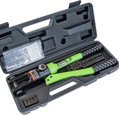 12 Ton Output Pressure Hydraulic Crimping Tool with 9 Standard Dies, Professiona