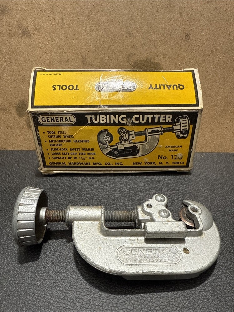 GENERAL TOOLS Heavy Duty l NO. 120 TUBING CUTTER 1/8 &ndash; 1 1/8 -USA MADE