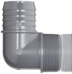 Spears 1413 Series PVC Tube Fitting, 90 Degree Elbow, Schedule 40, Gray, 1&Prime; B&hellip;
