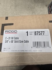 *RIDGID* C-31 IW SOLID CORE DRAIN CABLE *UNOPENED IN BOX* 3/8&Prime;X50&prime;