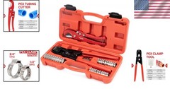 All-in-One PEX Crimping & Clamping Kit for Professional Plumbing