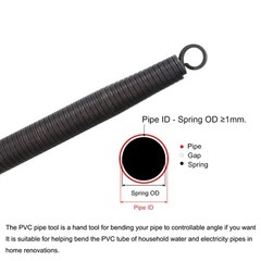 Spring Tube Bender Steel 500mm 19.69 Inch Length for 20mm 0.79 Inch Pipe