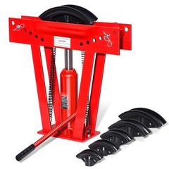 12 Ton Manual Hydraulic Pipe Bender 1/2-2in, 6 Dies, 4-Leg Stand