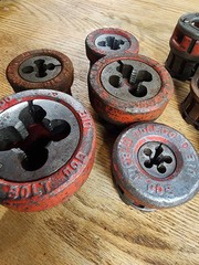 Ridgid Toledo Ratchet Dies Lot 00R 12R NPT NC Assorted Sizes USA VINTAGE