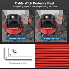 ESANHAO Sewer Camera 98.4ft/30m Pipe Inspection Camera HD Drain 4.3&Prime; LCD Monitor