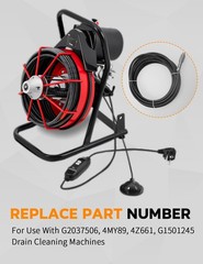 62235 Drain Cleaning Cable 5/16In x 25Ft, Fit for Drain Cleaning Machines Mod&hellip;
