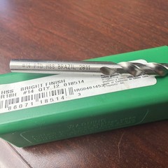 12 NEW PRECISION TWIST DRILL 018514 #14 HSS Bright Finish R18H JOBBER DRILL