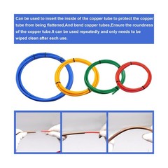Tnisesm 4Pcs Conditioning Copper Tubing Pipe Extension 4M, 1/4&Prime; 1/2&Prime; 3/8&Prime; 5/8&hellip;