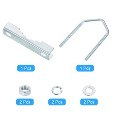Antenna Mast Cross-Over Bracket Kit U-Bolt Clamp Mounting Hardware M6x100x50mm