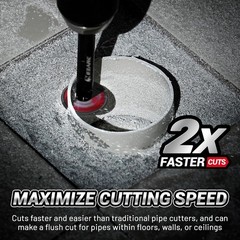 EZARC Inside Pipe Cutter for PVC Pipe, Pipe Cutter with Replaceable Diamond Grit