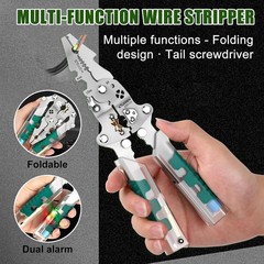 Multifunctional 18 In 1 Foldable Wire Stripper with Voltage Detector and Pliers