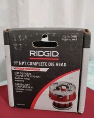 RIDGID 3/4&prime; NPT Complete Die Head Model No. 00-R Cat No. 36895 New in Box New