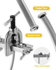 25 Ft 3/16In Zinc-Plated Brake Line Flaring Tool Kit Includes 3-In-1 Tube Bender