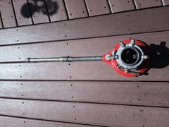 RIDGID Model No. 65r Ratchet Pipe Threader With 22&Prime; Handle Nice 1&Prime; To 2&Prime;