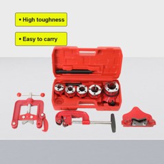 Pipe Threader Ratchet Type Set 5 Dies 1/2&Prime; Up to 2&Prime; Pipe Cutter Threading Tool