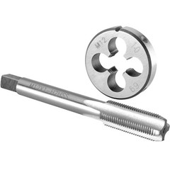 M12 X 1 Tap and Die Set, M12 x 1.0 Machine Thread Tap and Round Die Right Hand