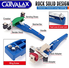 CARVALAX 90&deg; Ratcheting Tube Bender Kit &ndash; 7 Color-Coded Aluminum Heads for 1/4