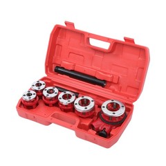 LABLT Ratchet Pipe Threader Kit with 6 Dies, 1/4&Prime; to 1-1/4&Prime; NPT Threading Tool