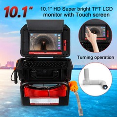 10.1&Prime; Ultra HD Sewer Camera Meter Counter Self-Balancing Monitor 512hz Sonde 50M