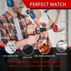 6&times;For PPRK6 Plastic Pipe Fitting Reamer Kit for 1/2&Prime; drills PVC pipe reamer tool
