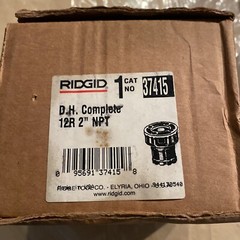 Ridgid 37415 12R NPT 2&Prime; NPT 11-1/2 Tpi Pipe Threading Die Head