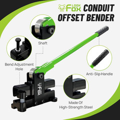 Conduit Bender, 12~14.3Mm（9/16In）- Adjustable Offset for Flexible & Precise Bend