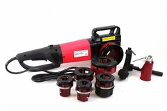 2 in 1 Reversible Electric Pipe Threader Threading Machine w/Cutter & 6 NPT Dies