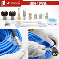 Sewer Jetter Kit for Pressure Washer 50FT 1/4&Prime; M-NPT Drain Cleaner Hose 5800PSI