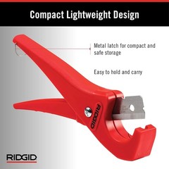 Ridgid 23488 PC-1250 Single Stroke Plastic Pipe Cutter (1/8&rdquo; to 1-5/8&rdquo;)